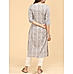 Ash grey viscose blended kurti with embroidery