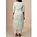 Pastel green cotton dobby kurti with embroidery