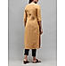 Mustard yellow viscose plain kurti with embroidery