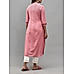 Pink cotton dobby kurti with embroidery