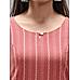 Onion pink cotton dobby kurti with embroidery