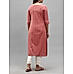 Onion pink cotton dobby kurti with embroidery