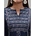 Navy blue 60's cotton kurti with print