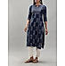 Navy blue 60's cotton kurti with print