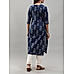 Navy blue 60's cotton kurti with print