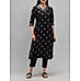 Black viscose kurti with embroidery and sequins work