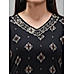 Black viscose kurti with embroidery and sequins work