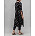 Black viscose kurti with embroidery and sequins work