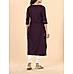 Maroon viscose plain kurti with embroidery