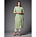 Green Hl Cotton Kurti with Weaving