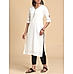 White cotton dobby kurti with embroidery