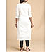 White cotton dobby kurti with embroidery