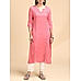 Light pink viscose kurti with embroidery