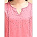 Light pink viscose kurti with embroidery