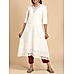 Off white 60's cotton kurti with embroidery