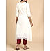 Off white 60's cotton kurti with embroidery