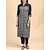 Black 60's cotton printed kurti