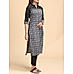 Black 60's cotton printed kurti