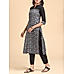 Black 60's cotton printed kurti