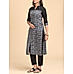 Black 60's cotton printed kurti