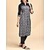 Black 60's cotton printed kurti