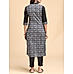 Black 60's cotton printed kurti