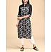 Black 60's cotton printed kurti