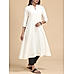 Ivory schiffli kurti with handwork