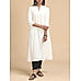 Ivory schiffli kurti with handwork