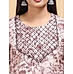 Viscose linen printed kurti with embroidery