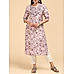 Viscose linen printed kurti with embroidery