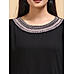 Black cotton viscose kurti with embroidery