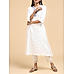 White cotton kurti with embroidery