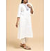 White cotton kurti with embroidery