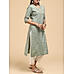 Pastel green wrinkled viscose kurti with embroidery