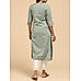 Pastel green wrinkled viscose kurti with embroidery