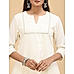 Off-White cotton kurti with embroidery and sequence work