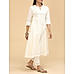 Off-White cotton kurti with embroidery and sequence work