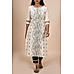 Off-white modal chanderi kurti with embroidery and sequence work