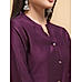 Dark purple denting viscose kurti with embroidery