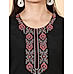 Black modal chanderi kurti with embroidery