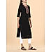 Black modal chanderi kurti with embroidery