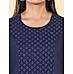 Navy blue 80's cotton kurti with sequins work