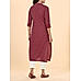 Maroon cotton dobby kurti with embroidery