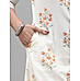 Ivory colour cotton flax printed kurti with embroidery