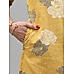 Mustard colour cotton dobby printed kurti with sequins work