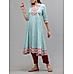 Multi colour 60's cotton printed kurti with sequins work