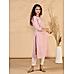 Light pink crushed viscose kurti with embroidery and sequins work