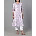 Light purple 60's cotton kurti with print