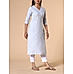 Light grey modal slub printed kurti